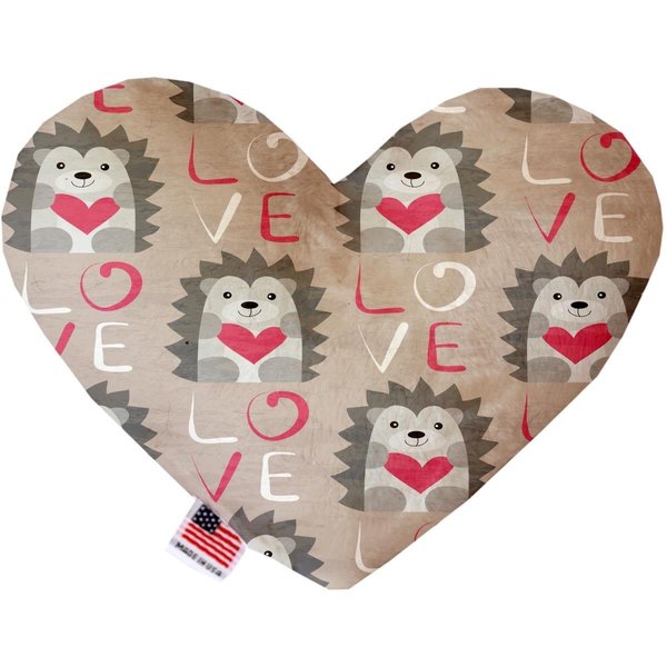 Mirage Pet Products Hedgehog Love Canvas Heart Dog Toy 8 in. 1368-CTYHT8